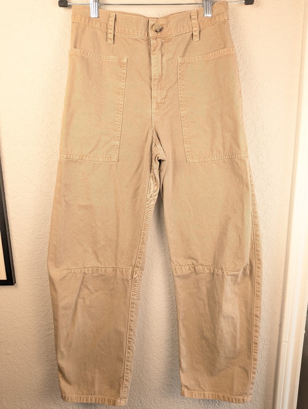 Velvet by Graham & Spencer Size 2 Brylie Cotton Twill Utility Pant Tan Barrel